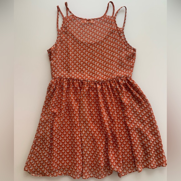 Millau Double Strap Printed Mini Dress in Rust | Small - Picture 2 of 3